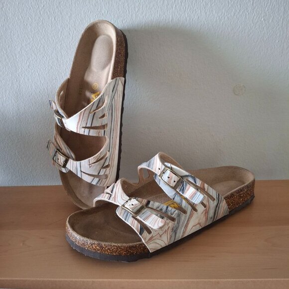 Viking Shoes - Viking Whistler Sandals - Brown Geode Print - Size 39 (US 8-8.5)